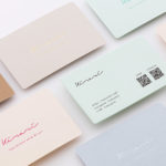 ショップカード 高級特殊紙 ［表面箔押し＋裏面印刷（モノクロ