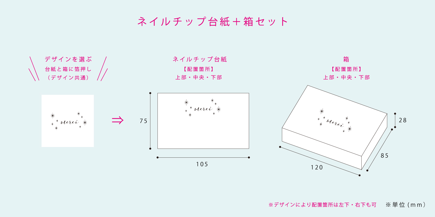 サイズ指定可！自由サイズ(例.80×120【ネイルチップ台紙／アクセサリー台紙】響の名刺